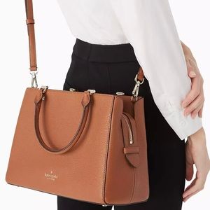 Kate Spade Leila Medium Triple Compartment Satchel (Warm Gingerbread)